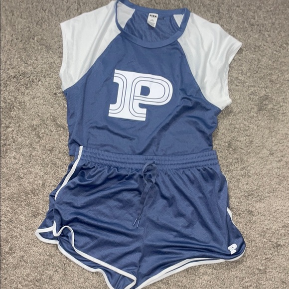 Victorias Secret Navy and White Sports Ensemble - Picture 1 of 2